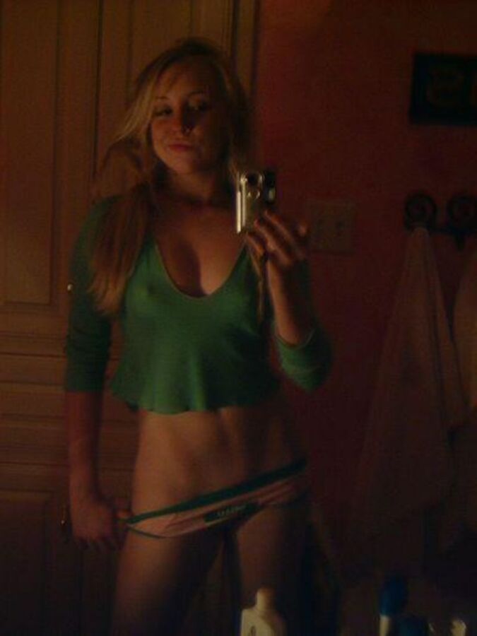 Free porn pics of Blondie mirror-shot with fab tits 20 of 60 pics