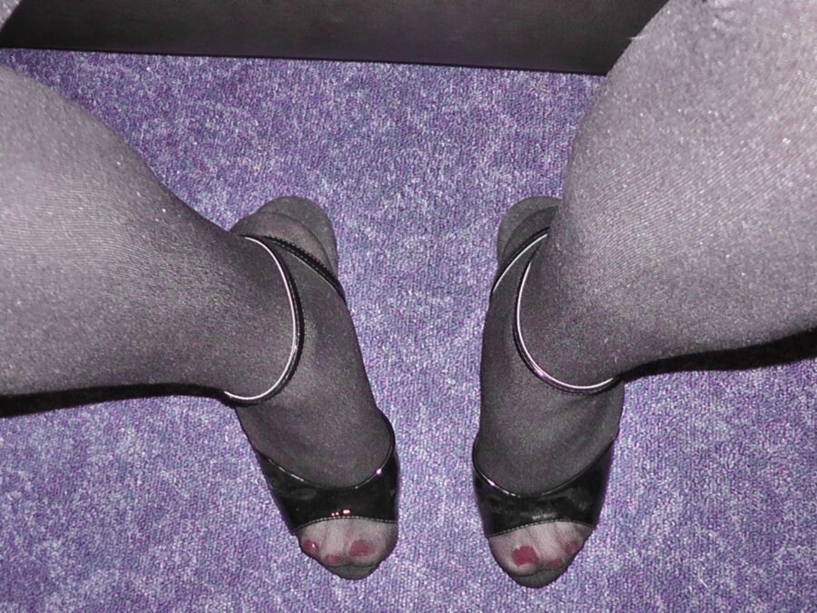 black nylons high heels 1 of 12 pics