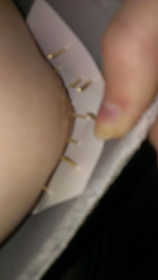Thumb tacks in my bra 11 of 27 pics