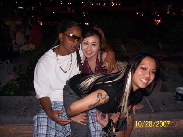 RL Lesbian Couple Asian + African-American 4 of 6 pics
