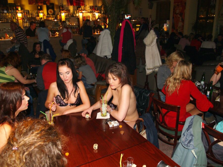 Free porn pics of Strip game in a bar 3 of 46 pics
