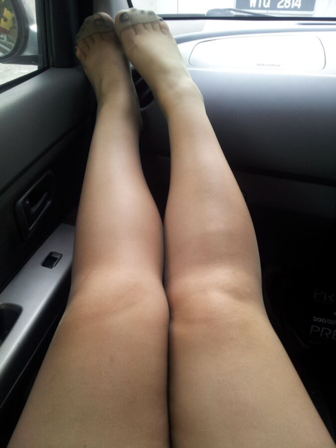 Girl Shows Her HUGE Pantyhose / Tights collection (FEET) 16 of 84 pics