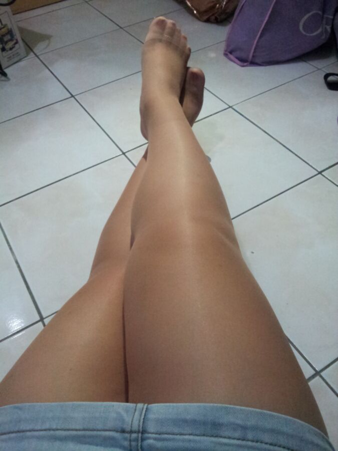 Girl Shows Her HUGE Pantyhose / Tights collection (FEET) 11 of 84 pics