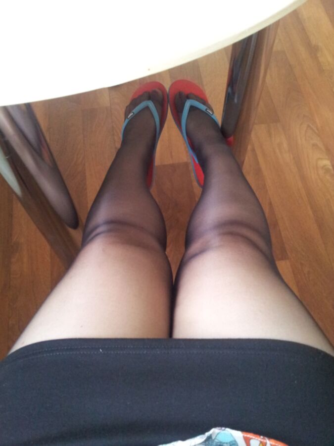 Girl Shows Her HUGE Pantyhose / Tights collection (FEET) 23 of 84 pics