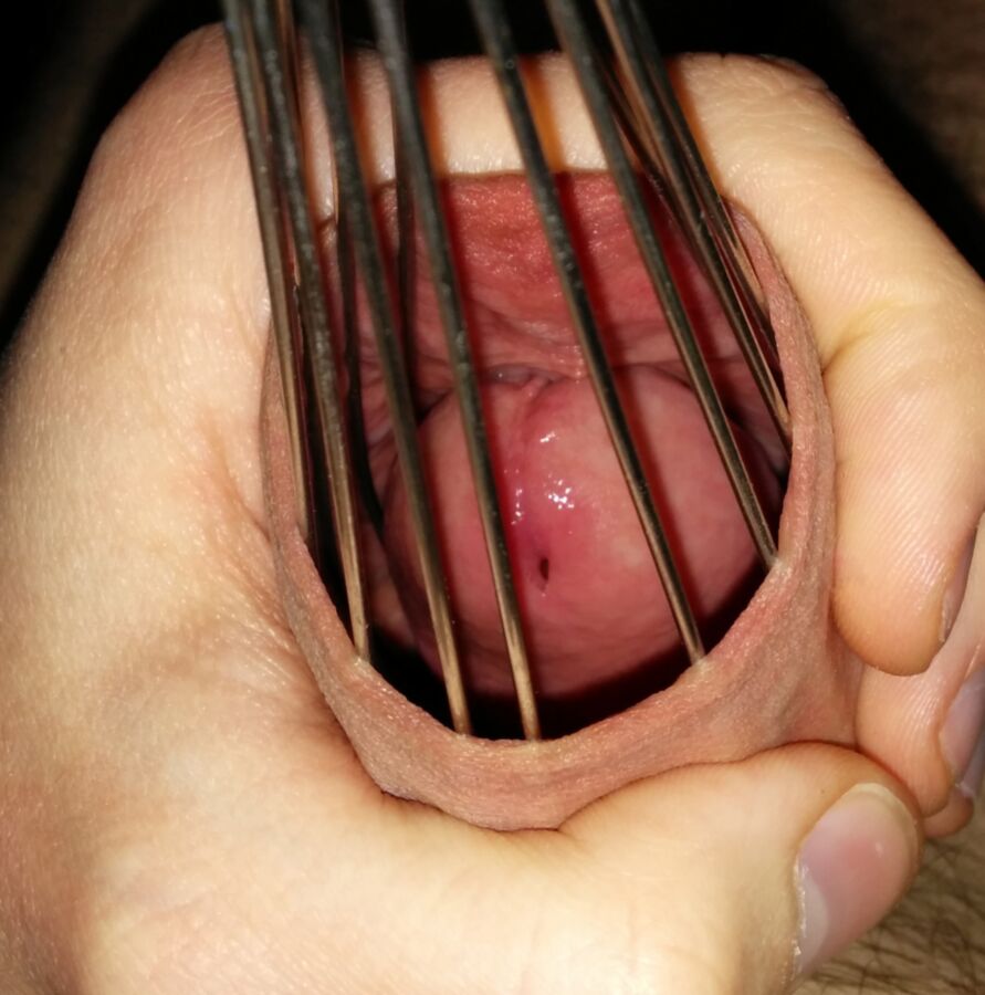 A whisk into my foreskin, docking deep insertion inside.