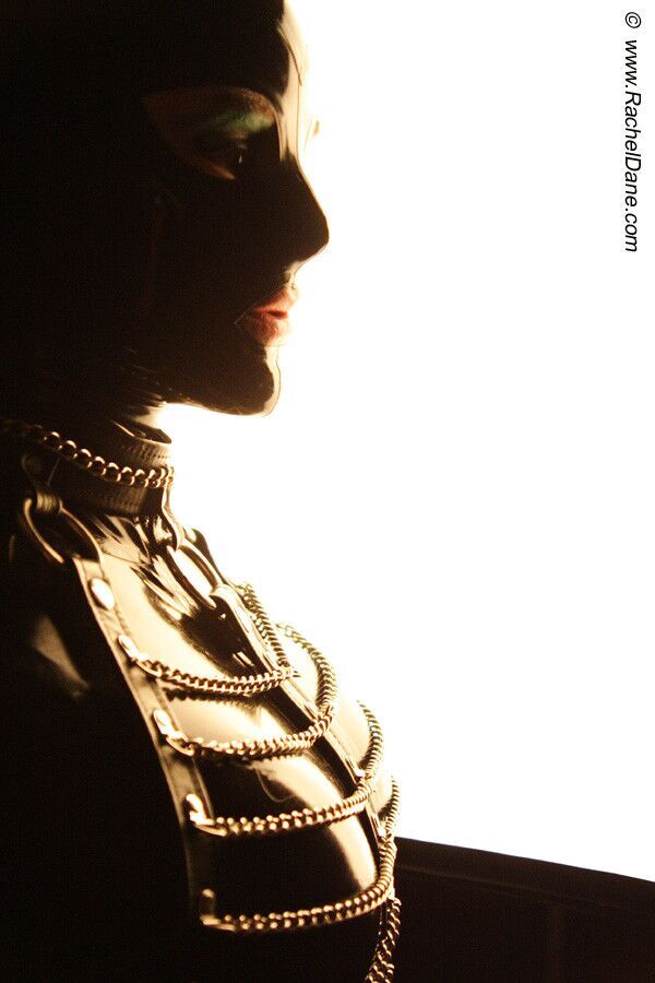 Free porn pics of Shemale in black latex and chains 19 of 45 pics