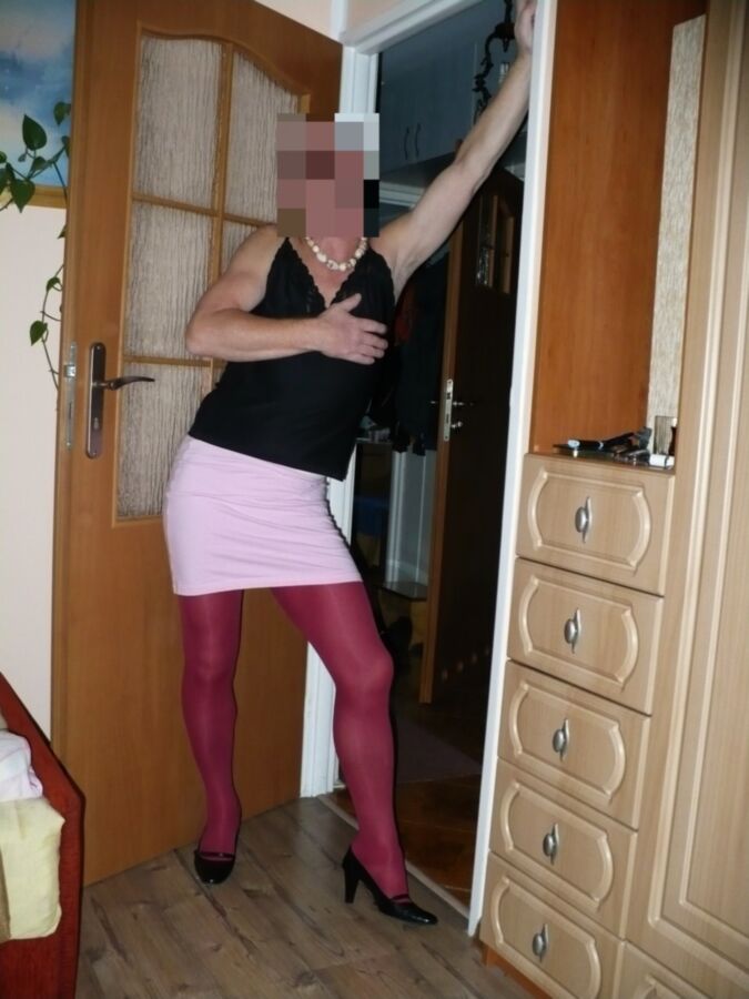 Free porn pics of Justynka TS in pink mini skirt 17 of 60 pics