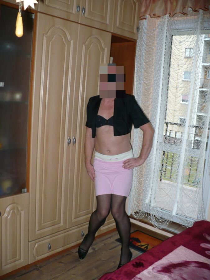 Free porn pics of Justynka TS in pink mini skirt 5 of 60 pics