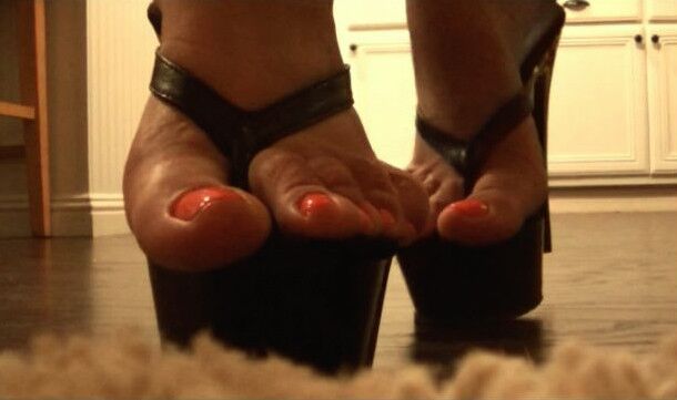 Free porn pics of Black High Heel Platform Thongs / Sexy Toes 10 of 16 pics