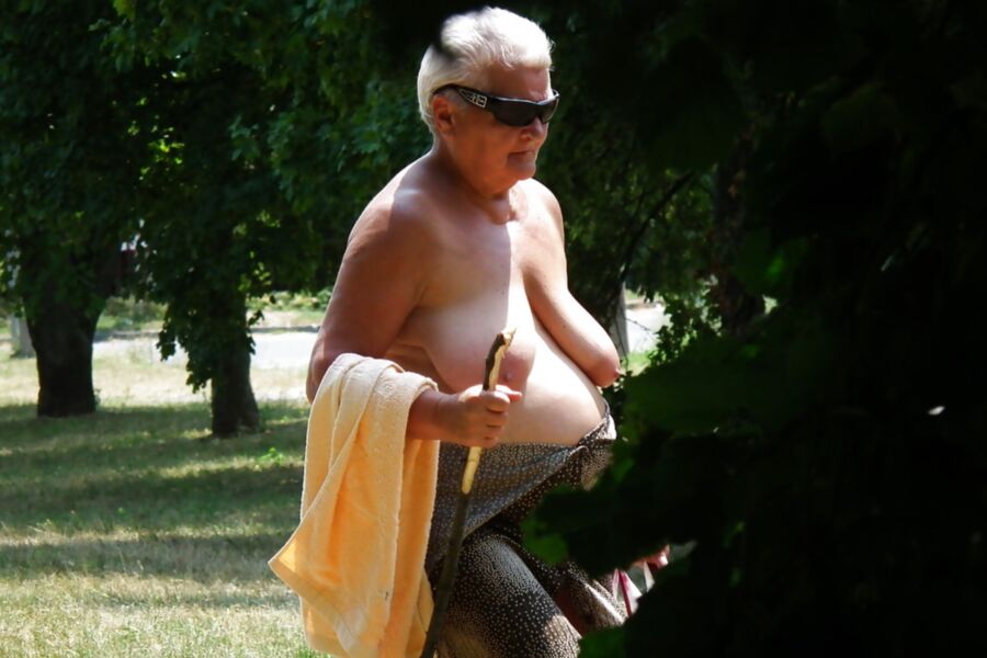 Free porn pics of Granny topless in garden 4 of 13 pics
