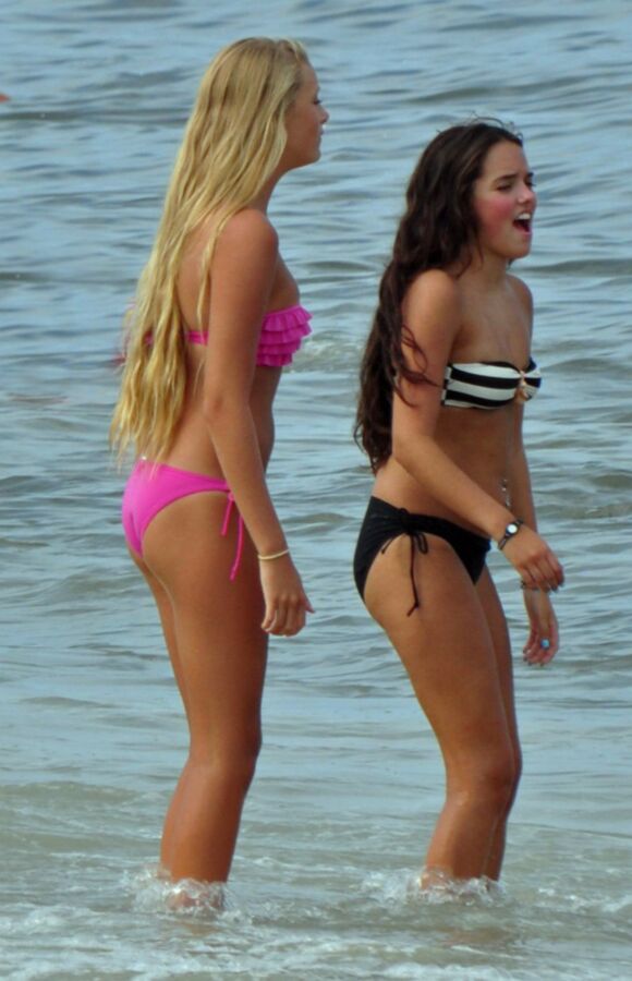 Free porn pics of Long-haired teen blonde and brunette - sexy pair at the sea 10 of 12 pics