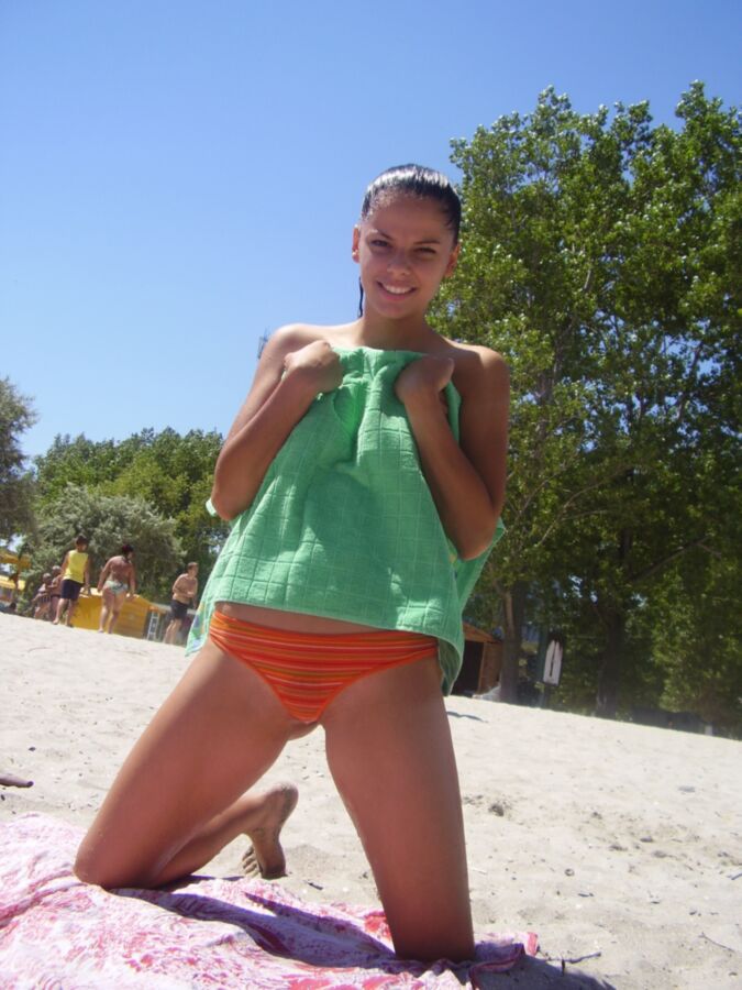 Free porn pics of Latina Teen at Topless Beach 14 of 25 pics