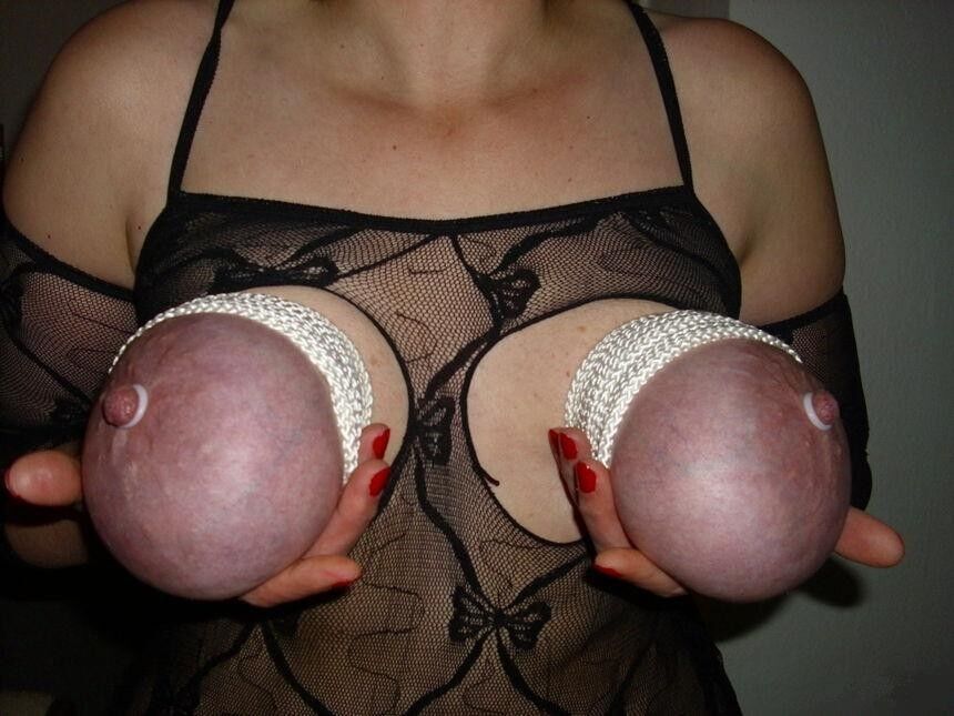 Free porn pics of Tit Bondage Tits 7 of 28 pics